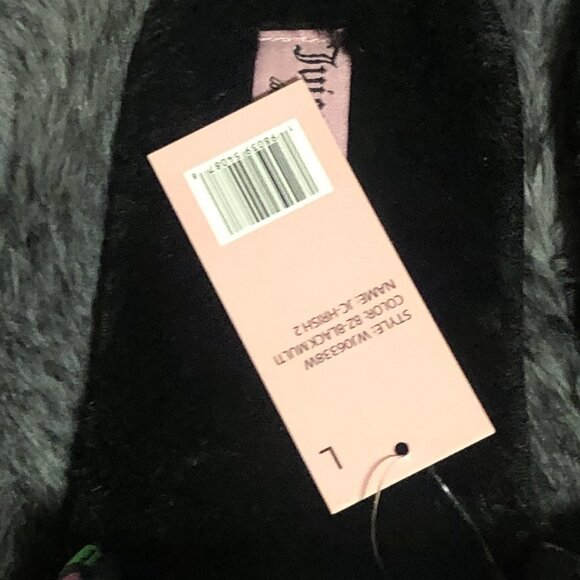 Juicy Couture JC-Hrish 2 Faux Fur Slides Slippers Women's, Size L (9-10), Black - Picture 3 of 6